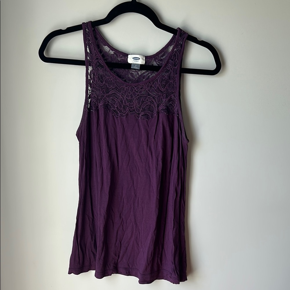 Purple Lace Tank Top